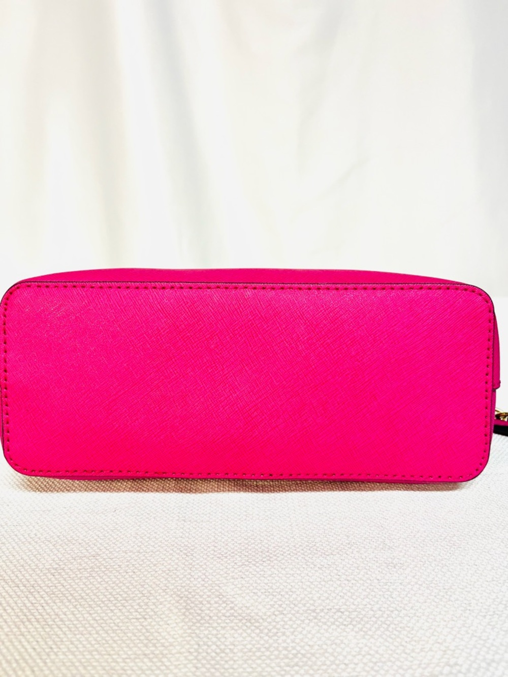 Michael Kors Fuchsia Pink Saffiano Leather Crossbody with Chain & Leather Strap - Picture 7 of 11